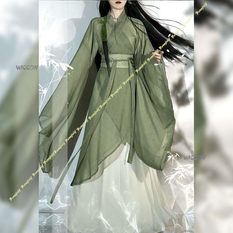 Chinese Hanfu Large-sleeved Cr - Anime Cosplay Girl With Black Hair ulasan dan harga
