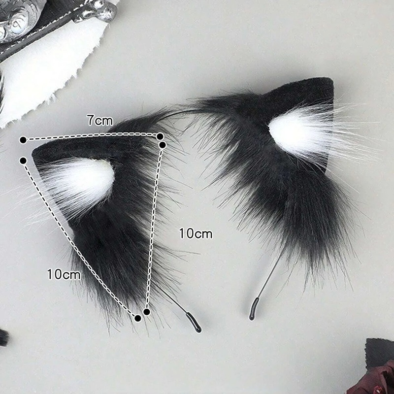 1pcs Cat Ears Halloween Headba - Anime Cosplay Girl With Black Hair ulasan dan harga