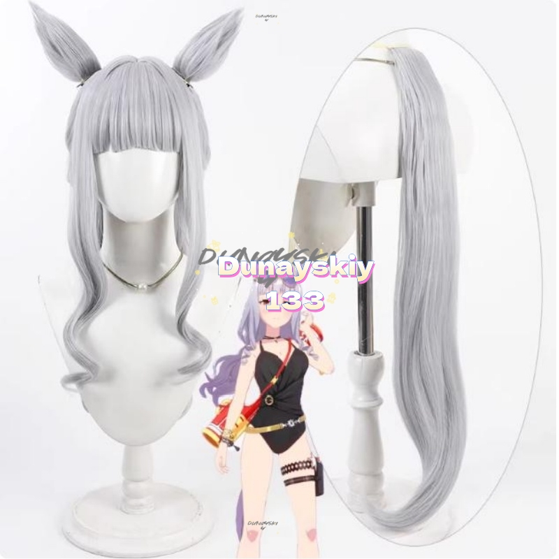 4 Styles White Hair Gold Ship  - Cosplay Anime White Hair ulasan dan harga