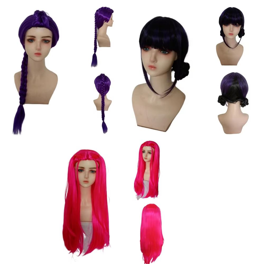 Anime Long Purple Braiding Hai - Anime Cosplay Girl With Black Hair ulasan dan harga
