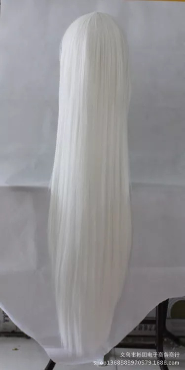 100cm Touhou Project Fujiwara  - Cosplay Anime White Hair ulasan dan harga